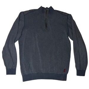 Zenfari size X-Large Viking Half-Zip Pullover‎ Sweater Blue XL 100% Cotton Mens